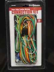 Flat Four 4 Way Trailer Wiring Connection Kit 2 Harnesses & Mounting Hardware