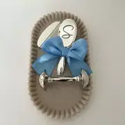 Mirror Brush and Comb Set optional Rattle - Silver