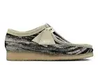 NEW MENS CLARKS ORIGINALS WALLABEE LOW LIMITED EDITION BLACK WHITE FABRIC SHOES