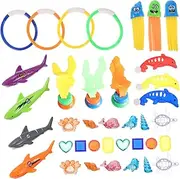 1Set Funny Pool Diving Kit for Swimming Including Octopuses Sharks and Dolphins Summer Fun for Boys and Swimming Pools