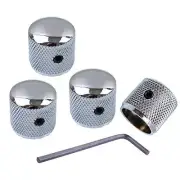 6 Pack Metal Guitar Knobs Volume Tone Dome Guitar Control Knobs w/ Allen Keys