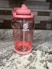 Takeya 64oz Tritan Motivational Water Bottle with Straw Lid