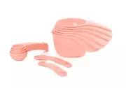 Tupperware Measuring Mates Cups & Spoons Set Rose Brand New. Free Shipping