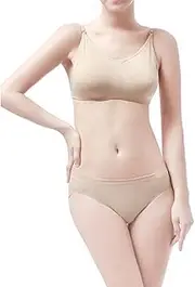 [Generic] Women and Girls Professional Ballet Dance Bras Adjustable Clear Straps Seamless No Sponge