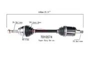 CV Axle Shaft PROTECH TO10574 fits 08-13 Toyota Highlander (for: Toyota)