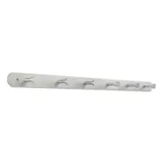 Safco 4202 Six Hooks Metal Nail Head Wall Coat Rack - Satin Aluminum New