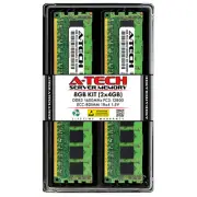 A-Tech 8GB Kit 2x 4GB 1Rx4 PC3-12800R DDR3 1600 ECC RDIMM REG Server Memory RAM