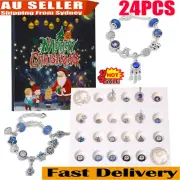 24pcs/Set Advent Calendar Christmas Countdown Calendar DIY Charm Bracelet GifPB