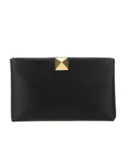 One Stud soft clutch bag One size black