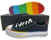 Converse by YOU Chuck Taylor Platform Lift Pride Black Sneaker 6 Men (8 Women)
