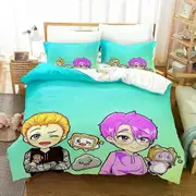 v25 Bed Sheets Cartoon Foxy Boxy Lanky-box Bedding Set Duvet Cover Bedroom Comforter Covers Single Twin King Size Quilt Cover Home 3-Piece Bedding Set