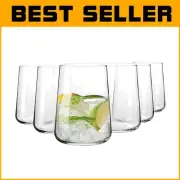 Geometric Glass Design Water Glasses Set - 6 Count 16.6oz, Perfect for Parties