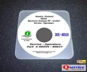 HP 8556A Service Operating Manual CD with Large Format Diagrams 25" x 11"