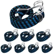 Heavy Duty Rubber Bungee Cords with Hooks Outdoor, 8 PCS Elastic Tie Down Bun...