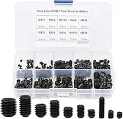 Respicefinem 400Pcs Concave End Tightening Set High‑Strength Alloy Steel Hardware Parts M3‑M8