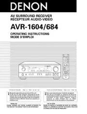 Denon AVR-684 AVR-1604 Receiver Owners Manual