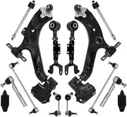 14pcs Front Lower Control Arm Suspension Upper Arm Tie Rod Boots Kit Compatible For Honda CRV CR-V 2012 2013 2014 2015 2016