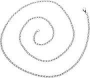 JEWEDECO Collarbone Necklace Necklace Chain Gold Filled Chain Bulk Extenders for Jewelry Jump Rings for Jewelry Making Gold Necklacehersin Purse Replacement Straps Stainless Steel Silver
