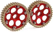 Compatible With Civic B16A B16B Adjustable DOHC Cam Gears Alloy Timing Gear 2pcs=1 Pair(Black)
