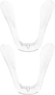 ECSiNG 2pcs U Shaped Eyeglasses Nose Pads Anti-Slip Silicone Eye Glasses Bridge Rubber Saddle Strap Plug-in Eyeglasses Nose Piece Replacement Transparent