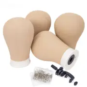 Canvas Block Mannequin Head for Wig Making Stand Training Styling Display Holder