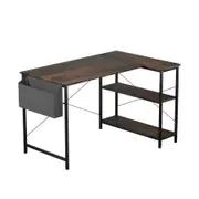 Levede L Shaped Computer Desk Corner Desk Brown