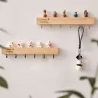 with Cute ornament Wooden Key Rack Creative Clothes Coat Hooks Home