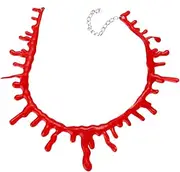 Hohopeti 5 Pcs Halloween Costume Accessory Halloween Unique Costume Jewelry Necklaces for Prom Blood Drip Necklace Vampire Necklace Halloween Jewelry Prom Necklace Make up Red Apparel