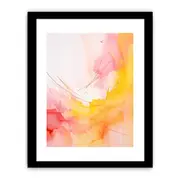 Abstract Yellow Pink Framed Art Framed print Art Poster
