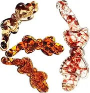 Healeved 4pcs Vintage Banana Hair Clip Durable Bowknot Ponytail Holder for Women for Updos and Long Hair Elegant Accessories