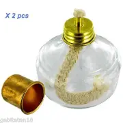 Dental Glass Alcohol Burner Alcohol Lamp x 2 Dental LAB EQUIPMENT