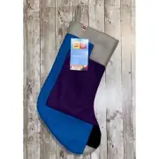 NWT Lego Collection Target 20" Color Block Felt Christmas Stocking Blue Purple