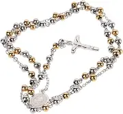 CIMAXIC Modern Rosary Necklace Cross Pendant Boys and Girls Baptism Catholic Religious Jewelry