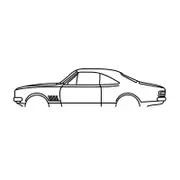 Ignite Laser Holden HK Monaro Silhouette Metal Wall Art Coated Black 23.6inch/60cm