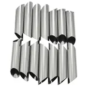 Set Of 14 430 Stainless Steel Tubes Cannoli Pastry Forms Molds-5 Inch As shown in color