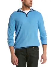 TailorByrd Textured 1/4-Zip Sweater