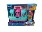 VTech Glam And Go Puppy Salon And Carrier With Grooming Tools Lights & Sounds!!