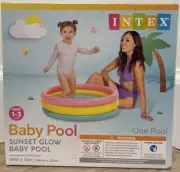 Intex Sunset Glow Baby Pool Kids Pool 58924EP Inflatable 34 in x 10 in