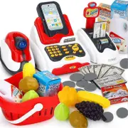 Toy Cash Register For Kids - Kids Cash Register With Scanner , Credit Reader, Play Cash Register For Kids, Toy Cash Register Learning Resources