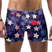 [FNETJXF] Mens Swim Briefs, Mens Swim Jammers, Happy Labor Day Blue Pattern