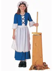 Colonial Historical Pioneer Olden Day Victorian Pilgrim Book Week Girls Costume
