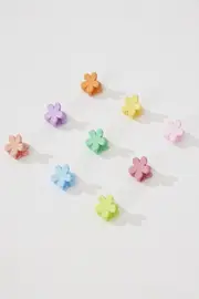 Multi 9 Pack Mini Flower Claw Clips