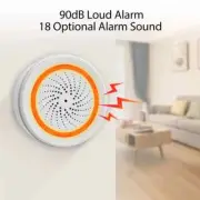 Zigbee Smart Siren Alarm For Home Security with Strobe Alerts Support USB Cable