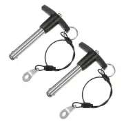 2Pcs t Handle Lock Pins, 10mm Dia. 50mm Usage Long Push-Button Ball Locking Pin
