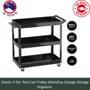 Giantz 3-Tier Tool Cart Trolley Toolbox Workshop Garage Storage Organizer Black
