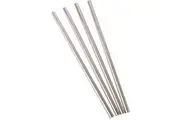 4pc Appetito Stainless Steel Straight Reusable Drinking Straw Smoothie/Juice