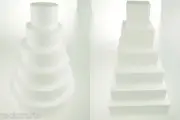 Foam Styrofoam EPS Pyramid Dummy Cake Towers Display Stand Square Circle Wedding