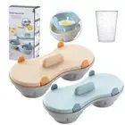 Microwave Egg Poacher, 2 Packs Poached Egg Cooker with Measure Cup, Dishwashe...