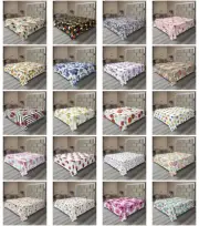 Ambesonne Watercolor Print Flat Sheet Top Sheet Decorative Bedding 6 Sizes