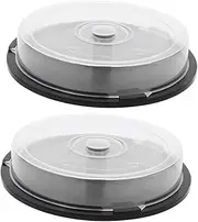 COHEALI 2Pcs CD Dvd Storage Bucket Compact Disc Organizer for Discs Durable Material Easy for Desktop Bookshelf Use
